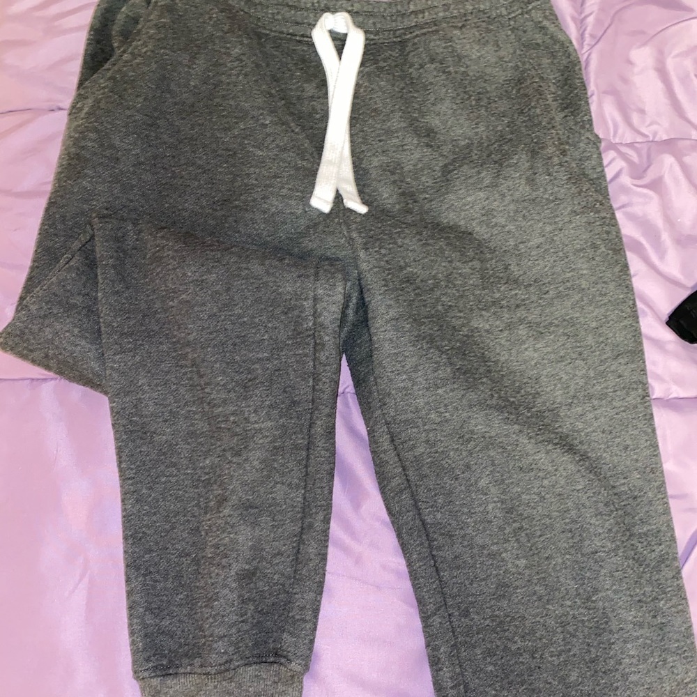 Grey jogger sweatpants